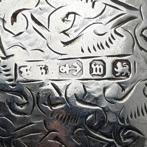 1886年 英国アンティーク 純銀製 ナプキンリング 22g